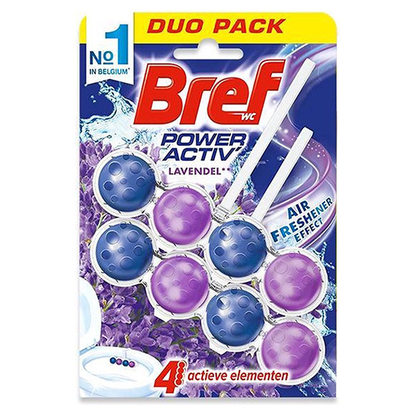 Bref toiletblok power active lavendel (2 stuks)  SBR00068 - 1
