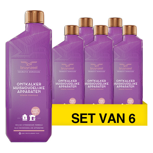Aanbieding: Bruynzeel Ontkalker Huishoudelijke Apparaten met Power formule Citroenzuur (6 stuks à 1 L) SBR00161 - 1