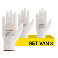 Aanbieding: Busters Precision Werkhandschoen Maat L Wit (3 paar) SBU00071