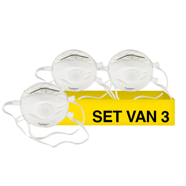 Aanbieding: Busters Yuma Stofmasker FFP3 NR D V (3 stuks) SBU00085 - 1