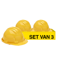 Aanbieding: Veiligheidshelm Geel (3 stuks) SBU00086