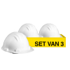 Aanbieding: Veiligheidshelm Wit (3 stuks) SBU00087 - 1