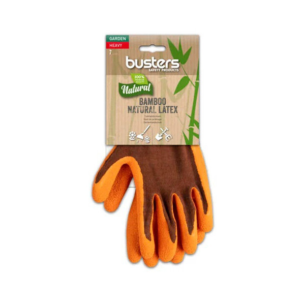 Busters Bamboo Garden Heavy Tuinhandschoen Maat L Bruin/Oranje (1 paar) SBU00024 - 2