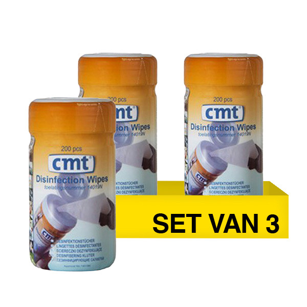Aanbieding: CMT Disinfection wipes bus blauw (3 stuks - 200 doekjes) SCM00072 - 1
