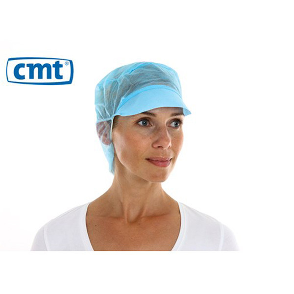 CMT Haarnet met klep (blauw, 1000 stuks)  SCM00015 - 1