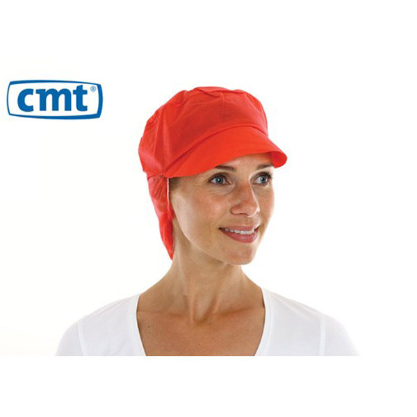 CMT Haarnet met klep (rood, 1000 stuks)  SCM00018 - 1