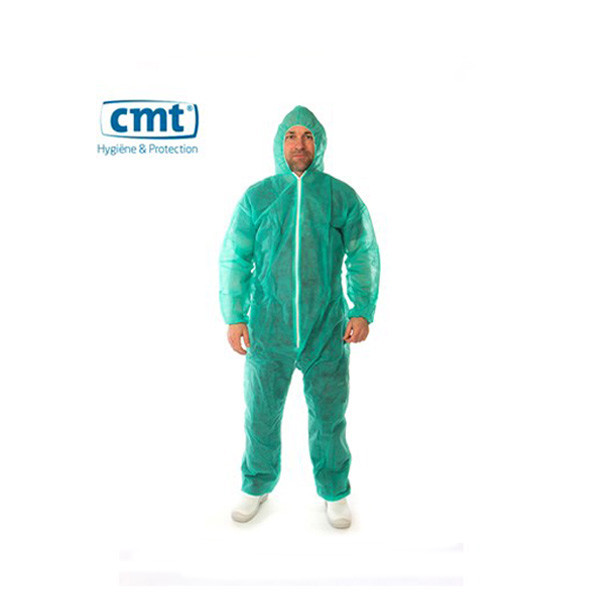 CMT Overall met capuchon (groen, maat M, 50 stuks)  SCM00046 - 1
