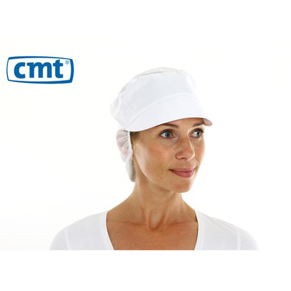 CMT Pet met klep en haaropvang (wit, maat L, 10 stuks)  SCM00025 - 1