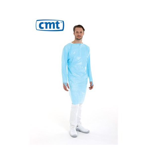 CMT Schort met lange mouwen geruwd 120 x 98 cm (blauw, 100 stuks)  SCM00035 - 1