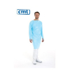 CMT Schort met lange mouwen geruwd 120 x 98 cm (blauw, 100 stuks) SCM00035 - 1