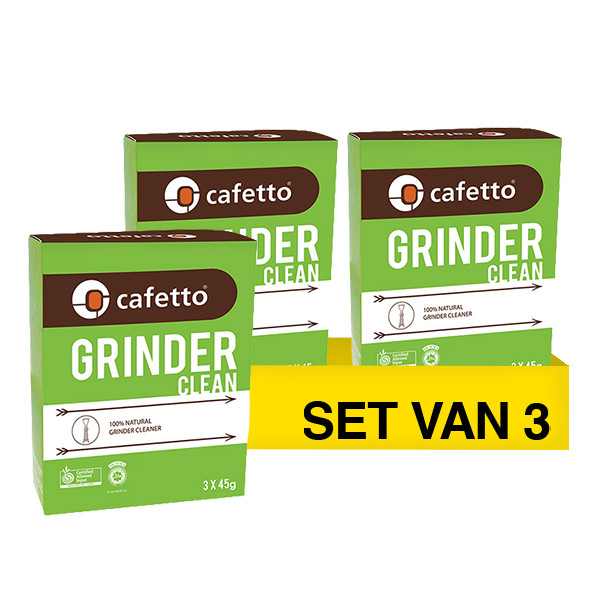 Aanbieding: Cafetto Grinder Clean (3 verpakkingen à 3 zakjes - 45 gram) SCA05030 - 1