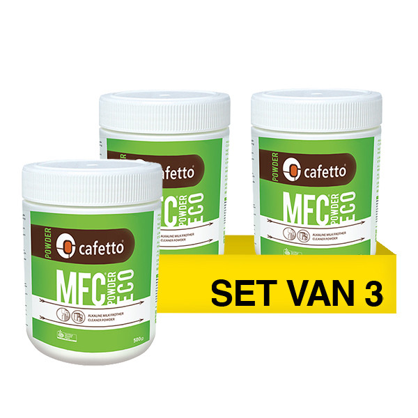 Aanbieding: Cafetto MFC Powder Eco Melksysteemreiniger Poeder (3 verpakkingen à 500 gram) SCA05039 - 1