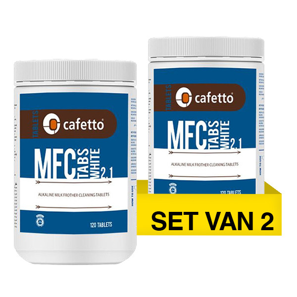 Aanbieding: Cafetto MFC Tabs White 2.1 Reinigingstabletten (2 verpakkingen à 120 tabletten - 2,1 gram) SCA05044 - 1