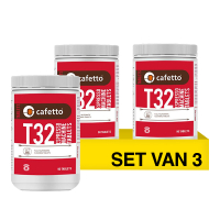 Aanbieding: Cafetto T32 Tablets Espressomachine Reinigingstabletten (3 verpakkingen à 90 tabletten - 3,2 gram) SCA05051