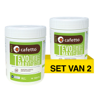 Aanbieding: Cafetto TEVO Maxi Tablets Espressomachine Reiniger (2 verpakkingen à 150 tabletten - 2,5 gram) SCA05054