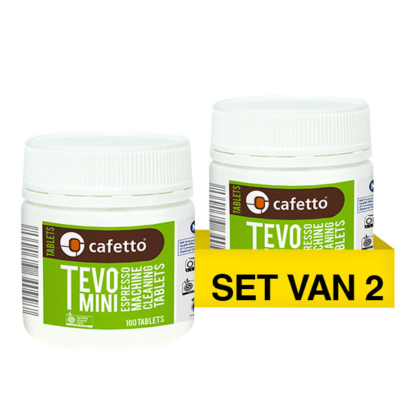 Aanbieding: Cafetto TEVO Mini Tablets (2 verpakkingen à 100 tabletten - 1,5 gram) SCA05056 - 1