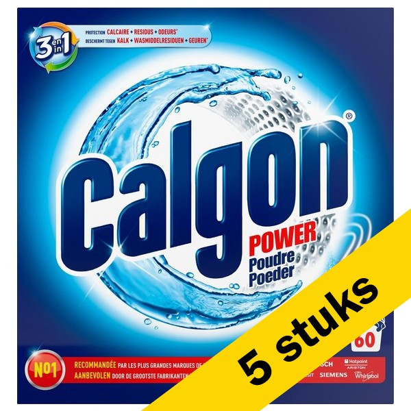 Calgon Aanbieding: 5x Calgon 3-in-1 wasmachinereiniger Power Powder (1,5 kg)  SCA00016 - 1