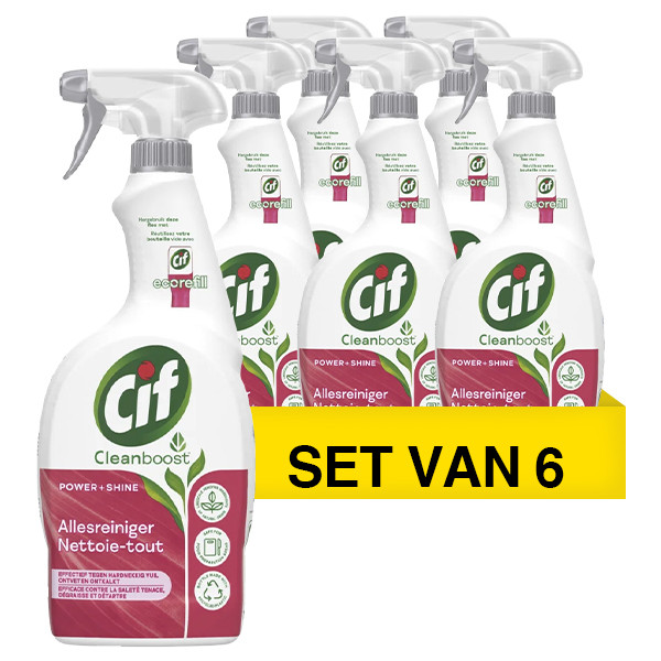 Cif Aanbieding: 6x Cif Cleanboost Allesreiniger spray (750 ml)  SCI00118 - 1