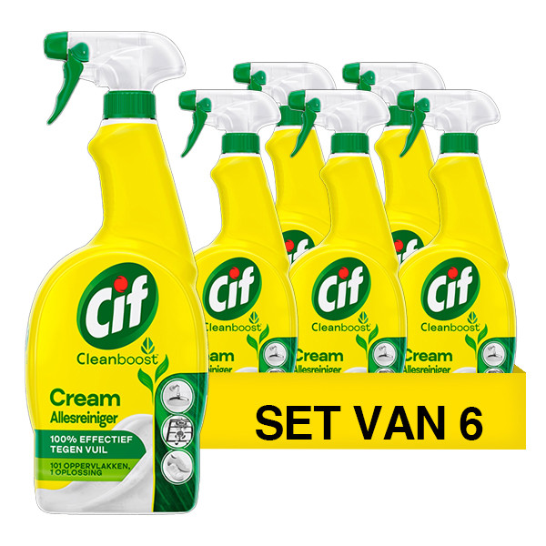 Aanbieding: Cif CleanBoost Cream Original Allesreiniger Spray (6 stuks à 700 ml) SCI00168 - 1