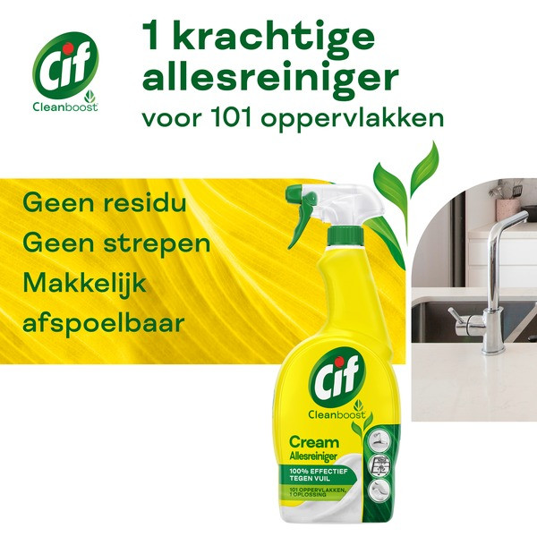 Aanbieding: Cif CleanBoost Cream Original Allesreiniger Spray (6 stuks à 700 ml) SCI00168 - 3