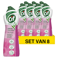 Cif Aanbieding: Cif Cream Schuurmiddel Pink Flower (8 flessen - 750 ml)  SCI00120