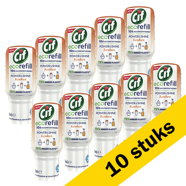 Cif Aanbieding: Cif Power & Shine Keuken Spray - Eco Refill (10x 70ml)  SCI00116 - 1