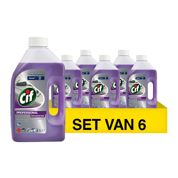 Cif Aanbieding: Cif Professional 2in1 Desinfecterende Keukenreiniger (6 stuks - 2 liter)  SCI00150 - 1