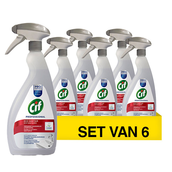 Aanbieding: Cif Professional Eco Sanitairreiniger (6 stuks - 750 ml) SCI00190 - 1