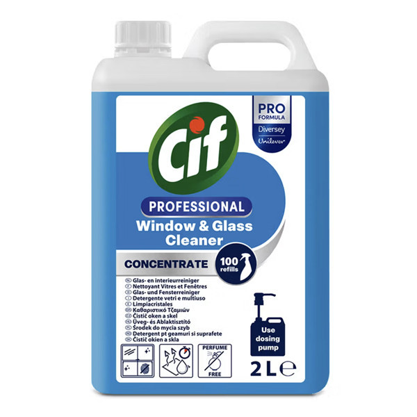 Cif Professional Glas & Interieurreiniger Geconcentreerd (2 liter) SCI00177 - 1