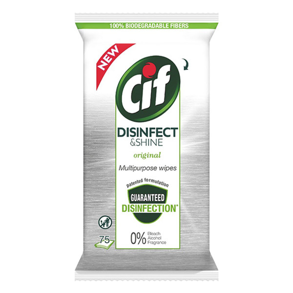 Cif wipes Desinfect & Shine Original reinigingsdoekjes (75 doekjes)  SCI00113 - 1