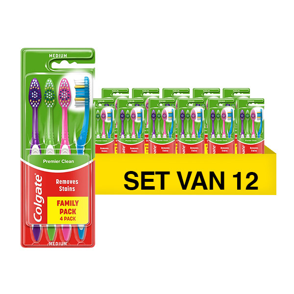 Colgate Aanbieding: Colgate Premier Clean Tandenborstel (12 stuks - 4-pack)  SCO02019 - 1