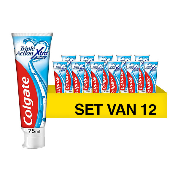 Colgate Aanbieding: Colgate Triple Action Whitener Tandpasta (12 tubes - 75 ml)  SCO02009 - 1