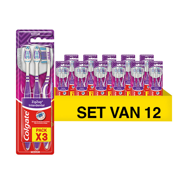 Colgate Aanbieding: Colgate ZigZag Medium Tandenborstel (12 stuks - 3-pack)  SCO02017 - 1