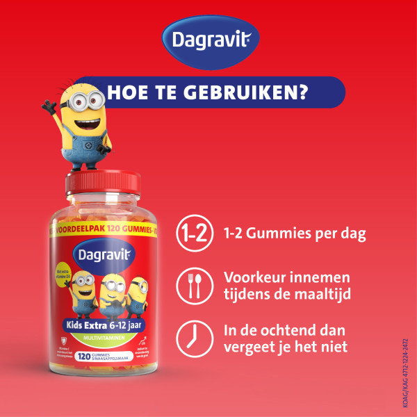 Dagravit Kids-Xtra 6-12 Jaar Vitaminions Gummies (120 stuks) SDA00046 - 5