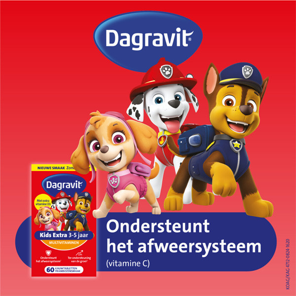 Dagravit Kids-Xtra Multivitaminen 3-5 Jaar Kauwtabletten (60 stuks) SDA00045 - 2