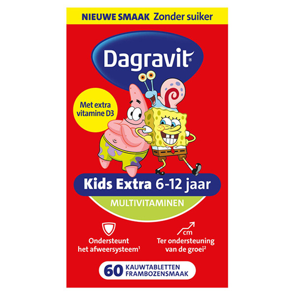 Dagravit Kids-Xtra Multivitaminen 6-12 Jaar Kauwtabletten (60 stuks) SDA00049 - 1