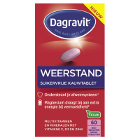 Dagravit Multivitaminen Weerstand Suikervrije Kauwtabletten (60 stuks) SDA00058