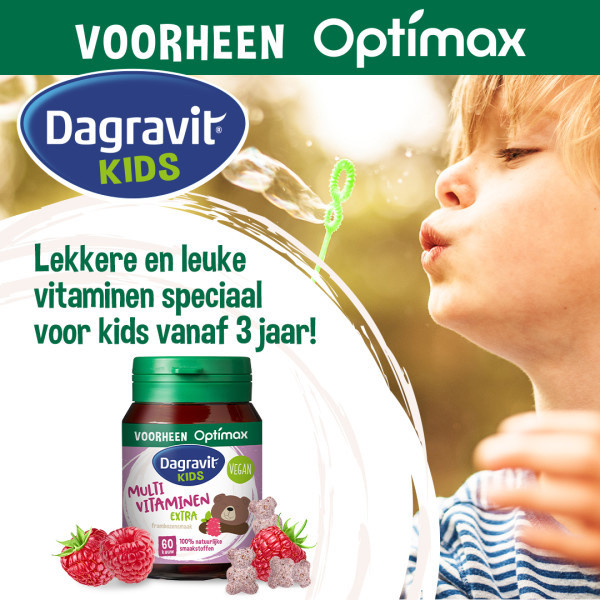 Dagravit Natural Kids Extra Multivitaminen Framboos Kauwtabletten (60 stuks) SDA00051 - 2