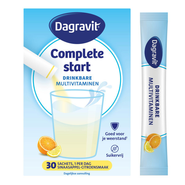 Dagravit Start Multivitaminen Citroen-Sinaasappel Sachets (30 stuks) SDA00061 - 1