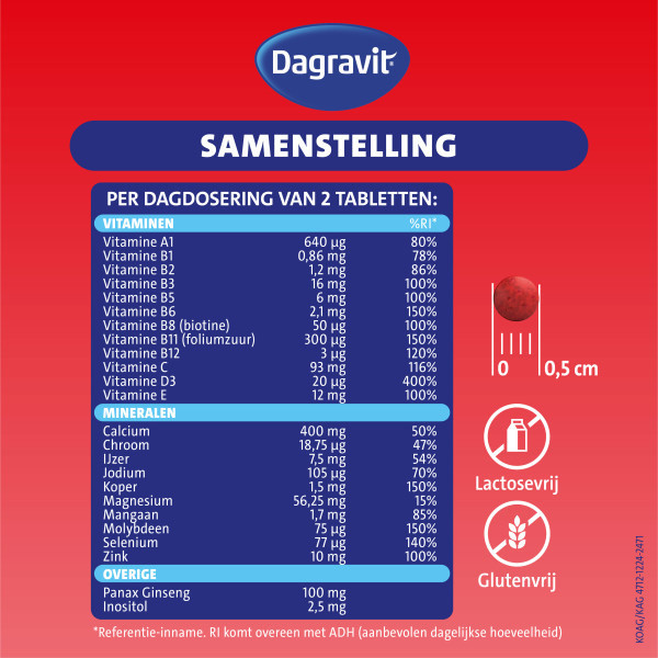 Dagravit Totaal 30 Vitaal 60+ Jaar Multivitaminen (60 stuks) SDA00055 - 4
