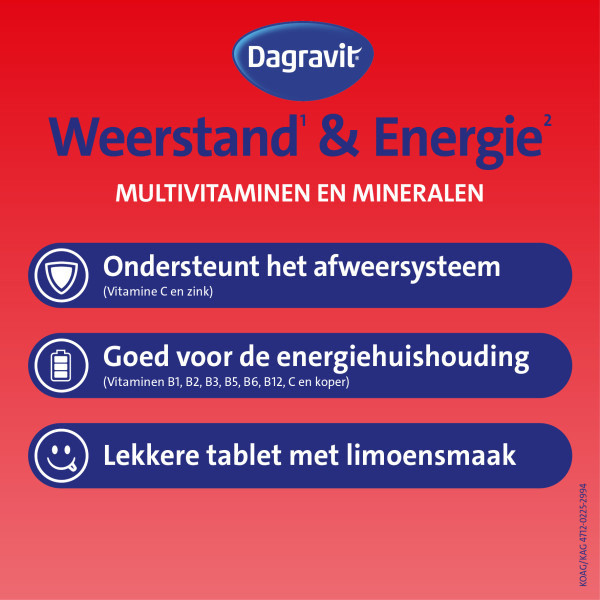 Dagravit Totaal 30 Weerstand & Energie Kauwtabletten (50 stuks) SDA00056 - 3