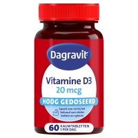 Dagravit Vitamine D3 20 mcg Kauwtabletten Hooggedoseerd (60 stuks) SDA00059