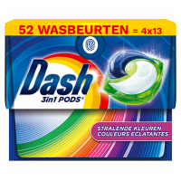 Aanbieding: Dash 3in1 PODS Stralende Kleuren Wasmiddelcapsules (4 stuks - 52 wasbeurten) SDA05103