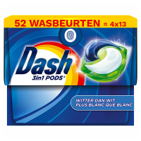 Aanbieding: Dash 3in1 PODS Witter dan Wit Wasmiddelcapsules (4 stuks - 52 wasbeurten) SDA05105