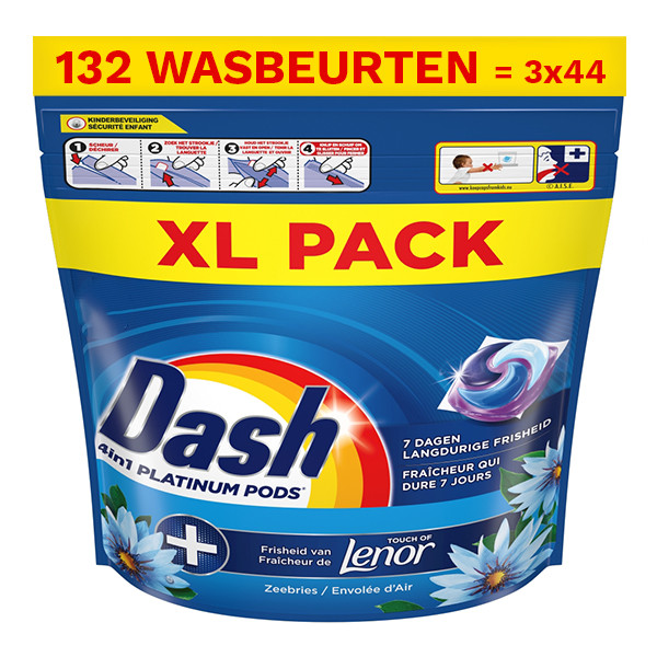 Aanbieding: Dash 4in1 Platinum PODS Zeebries Wascapsules (3 verpakkingen - 132 wasbeurten) SDA05111 - 1