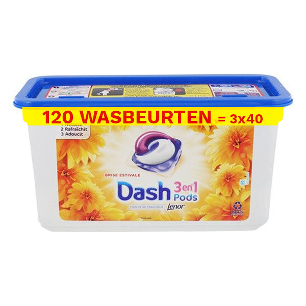 Dash Aanbieding: Dash All in 1 pods Summer Touch Of Lenor (3 dozen - 120 wasbeurten)  SDA05016 - 1