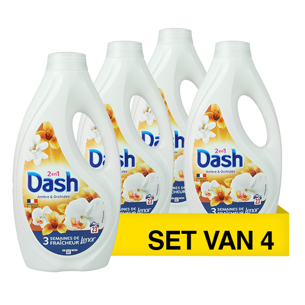 Aanbieding: Dash Vloeibaar Wasmiddel Lenor Collection 2 In 1 Amber & Orchid 1,035 liter (4 flessen - 92 wasbeurten) SDA05152 - 1