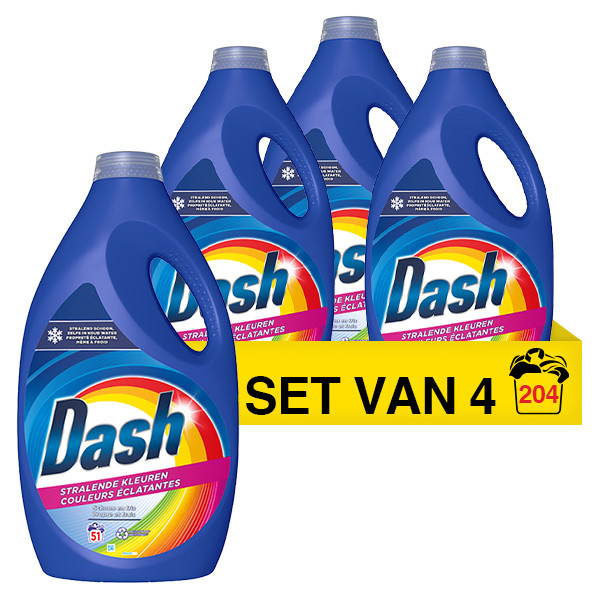 Aanbieding: Dash vloeibaar wasmiddel Color (4 flessen - 204 wasbeurten) SDA05042 - 1