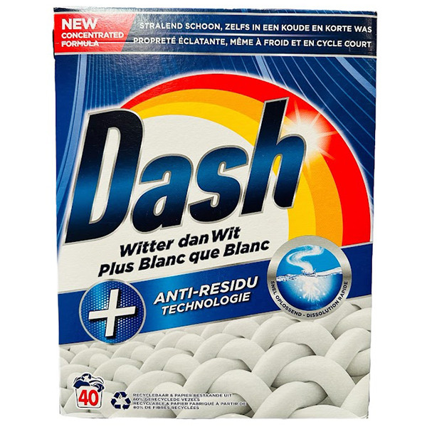 Dash Waspoeder Witter Dan Wit 2,4 kg (40 Wasbeurten) SDA05094 - 1