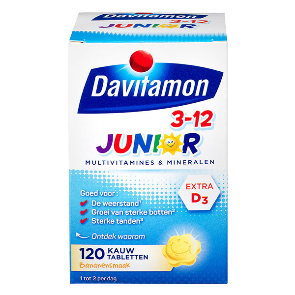 Davitamon junior kauwvitamines banaan (120 stuks)  SDA00025 - 1